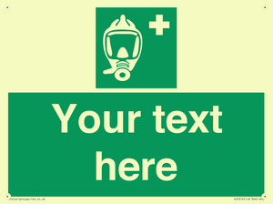 Custom sign safe condition Emergency escape breathing device